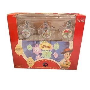 DISNEY TOY STORY MOTION ACTIVATED (8) CHRISTMAS TREE LIGHTS~BLINKING/STEADY~NIB